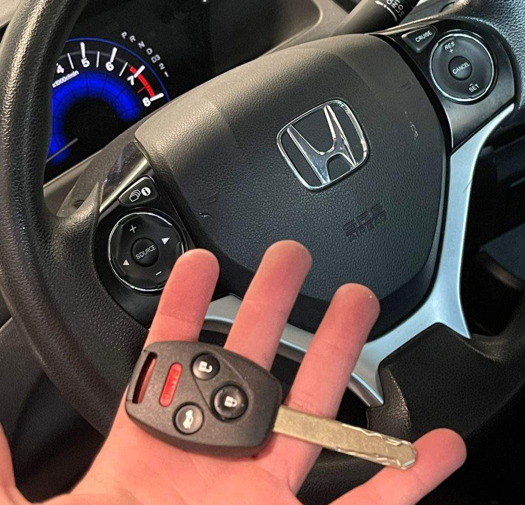 Honda Laser Key Cut By 1st Class Locksmith in Krum Texas